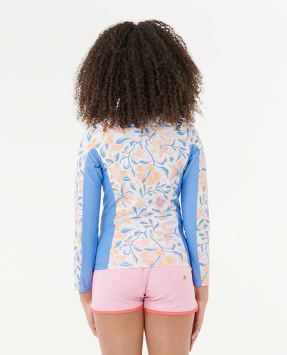 Rip Curl Kids Sunset Sky Zip Through Rash Guard - Girls (8-16 years)