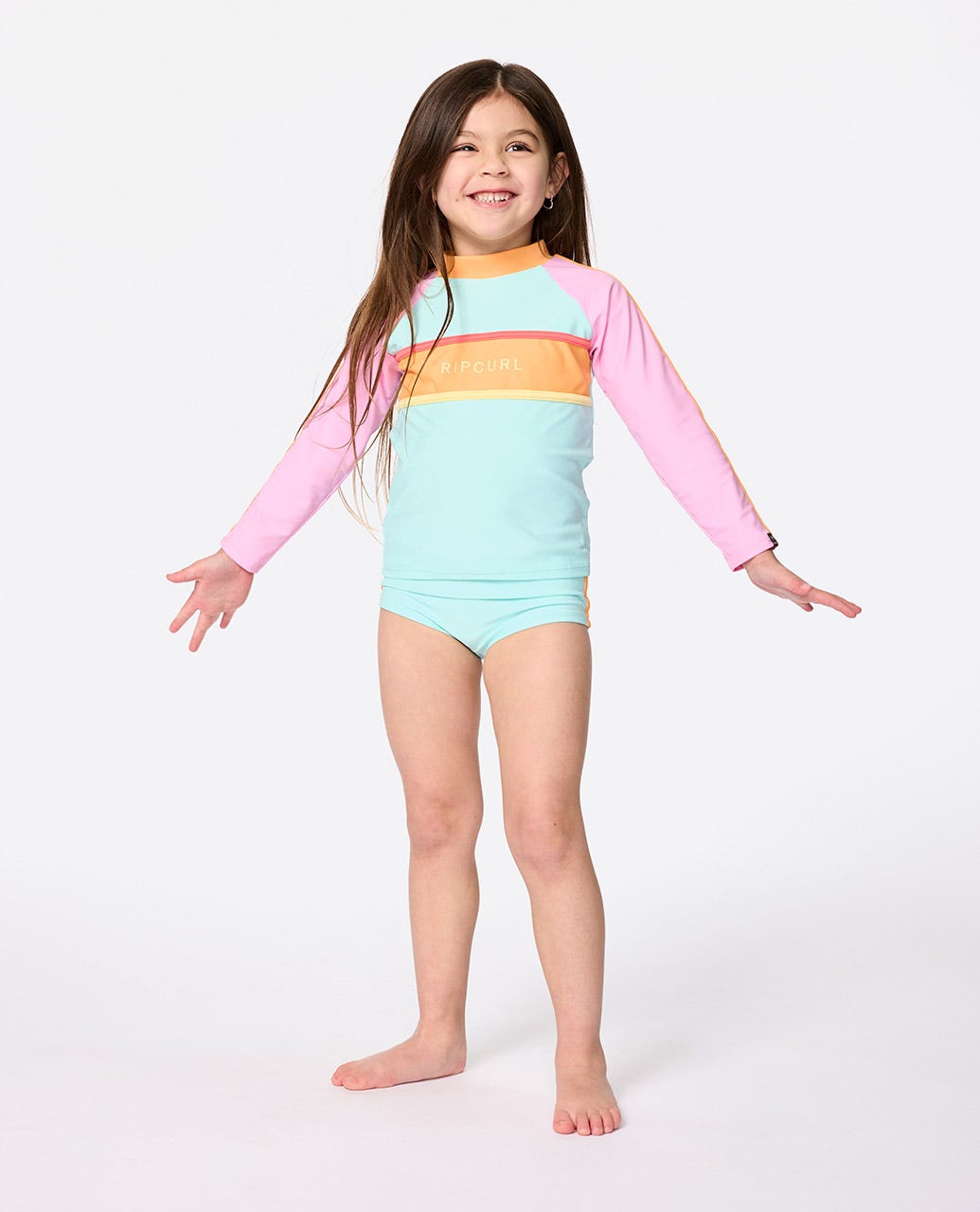 Rip Curl Kids Surf Revival Long Sleeve Swimsuit Set - Girls (1-8 years)