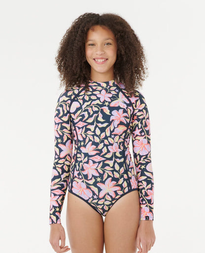 Rip Curl Kids Sunset Skies Long Sleeve Surf Suit Swimsuit - Girls (8-16 years)