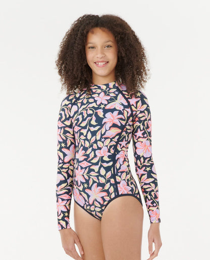 Rip Curl Kids Sunset Skies Long Sleeve Surf Suit Swimsuit - Girls (8-16 years)