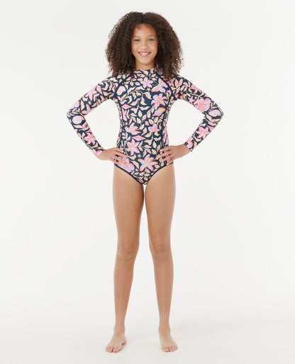 Rip Curl Kids Sunset Skies Long Sleeve Surf Suit Swimsuit - Girls (8-16 years)