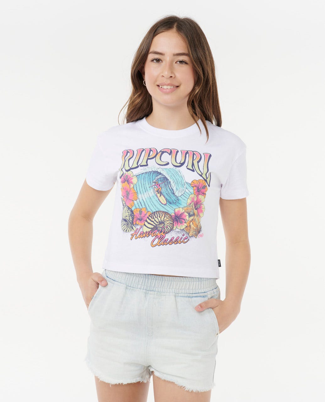 Rip Curl Kids Hawaii Classic Crop Tee - Girls (8-16 years)