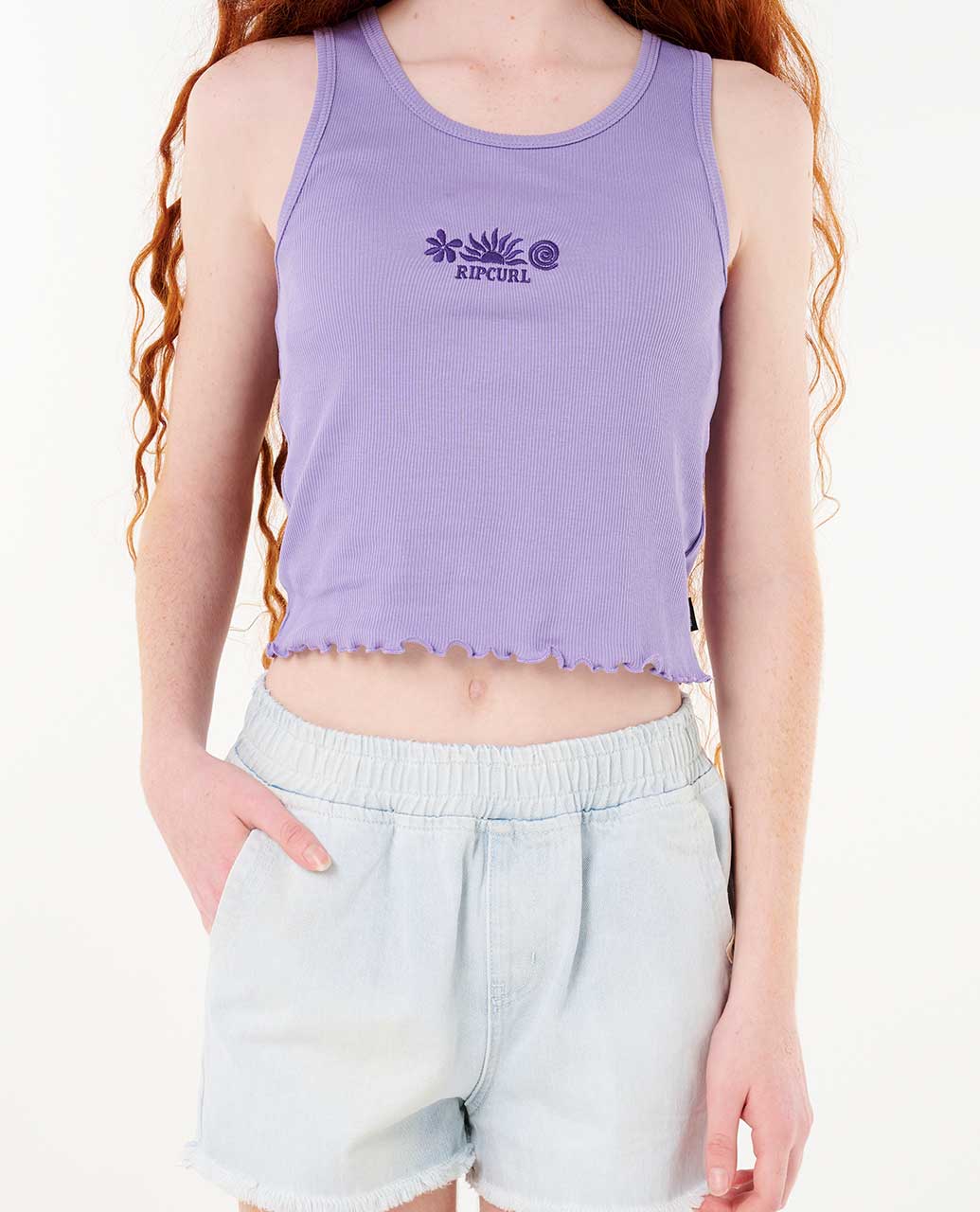 Rip Curl Kids Neon Isles Rib Tank - Girl (8-14 years)