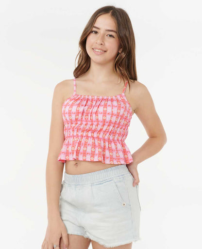 Rip Curl Kids Sunset Check Cami - Girls (8-14 years)
