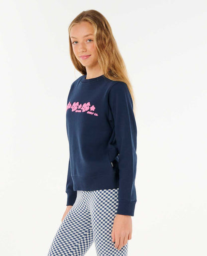 Rip Curl Kids Neon Isles Hibiscus Crew - Girl (8-14 years)