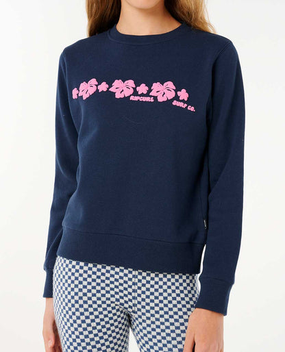 Rip Curl Kids Neon Isles Hibiscus Crew - Girl (8-14 years)