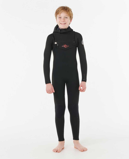 Rip Curl Kids Kids Dawn Patrol 5/4 Chest Zip Hooded Fullsuit Wetsuit