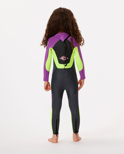 Rip Curl Kids Groms Omega 4/3 Back Zip Fullsuit Wetsuit