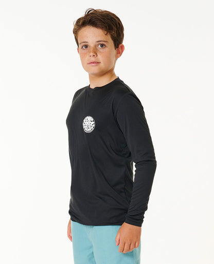 Rip Curl Kids Icons Surflite UV Long Sleeve Rash Vest - Boys (8-16 years)