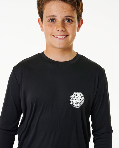 Rip Curl Kids Icons Surflite UV Long Sleeve Rash Vest - Boys (8-16 years)
