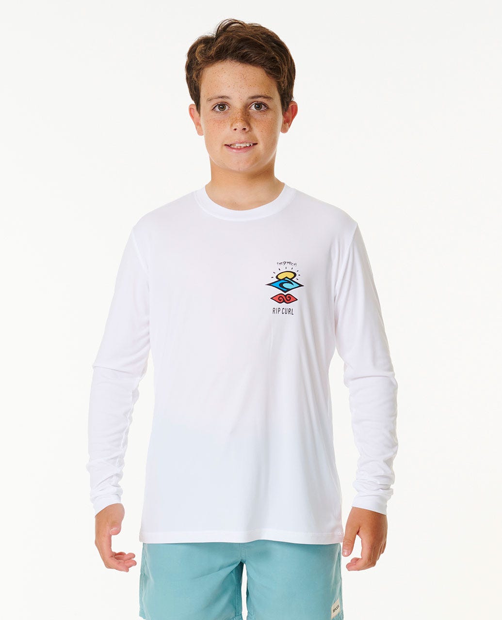 Rip Curl Kids Icons Surflite UV Long Sleeve Rash Vest - Boys (8-16 years)