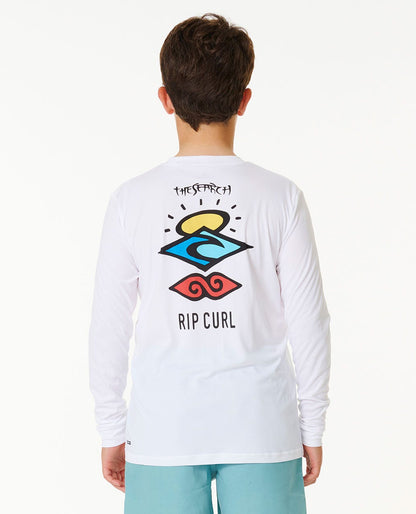 Rip Curl Kids Icons Surflite UV Long Sleeve Rash Vest - Boys (8-16 years)