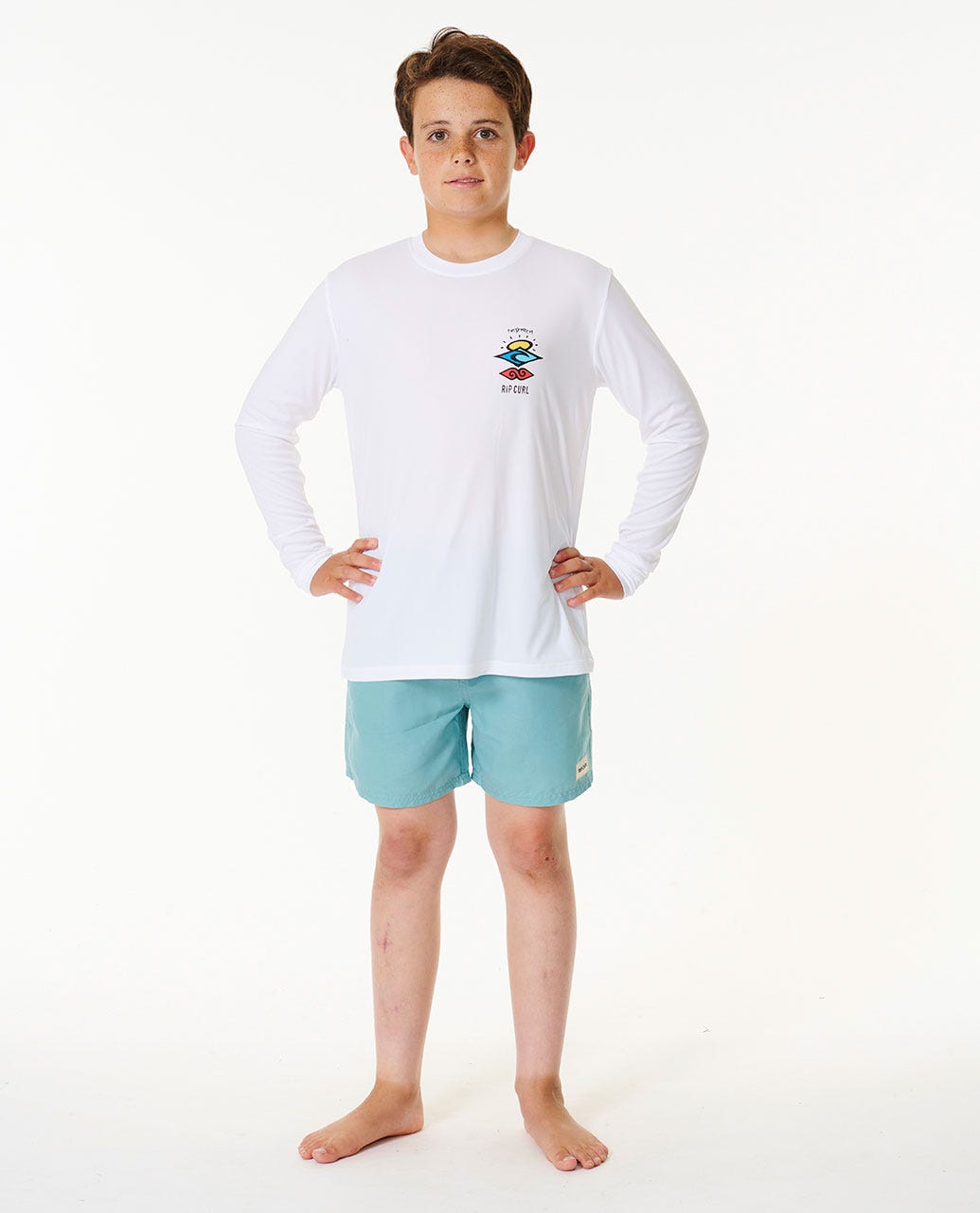 Rip Curl Kids Icons Surflite UV Long Sleeve Rash Vest - Boys (8-16 years)