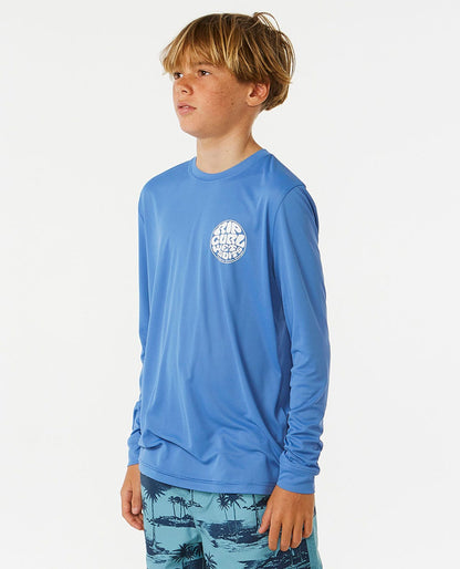 Rip Curl Kids Icons Surflite UV Long Sleeve Rash Vest - Boys (8-16 years)