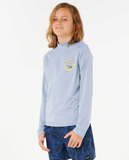 Rip Curl Kids Shred Shakka UPF 50 Long Sleeve Rash Guard- Boys (8-16 years)