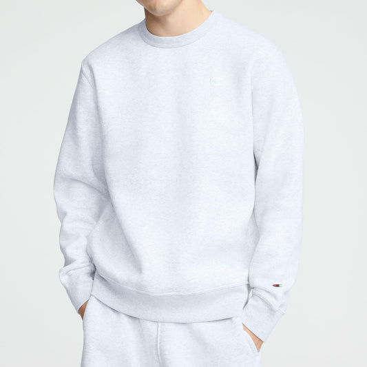 Platinum Silver Heather Powerblend Crewneck Sweatshirt