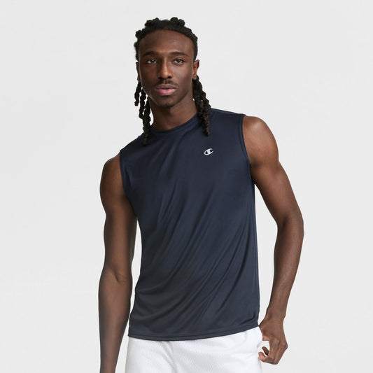 Deep Navy Sport Muscle Tank, Reflective C Logo