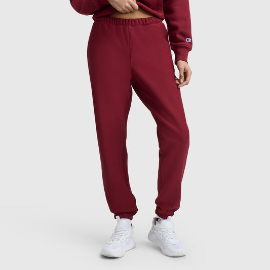 Pomegranate Reverse Weave Cinched Bottom Sweatpants