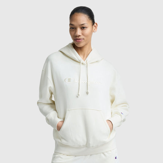 Unbleached Cotton Powerblend Freshman Hoodie, Embroidered Script Logo