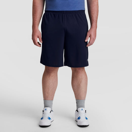 Navy Sport Shorts, Moisture Wicking - Big & Tall