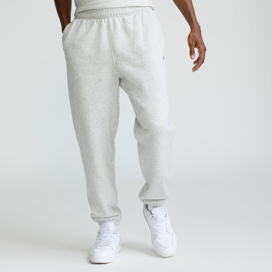Platinum Silver Heather Powerblend Sweatpants, Cinched Bottom - Big & Tall
